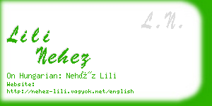 lili nehez business card